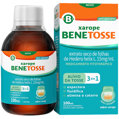 Xarope Benetosse Cereja Cosmed Caixa 100ml + Copo Dosador