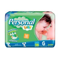 Fralda Personal Baby Criança Jumbo G 28 unidades