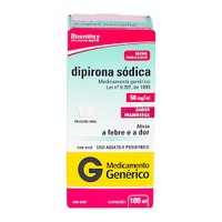 Dipirona Sódica Solução Oral Genérico Biosintética (Aché) 50mg/ml 100ml