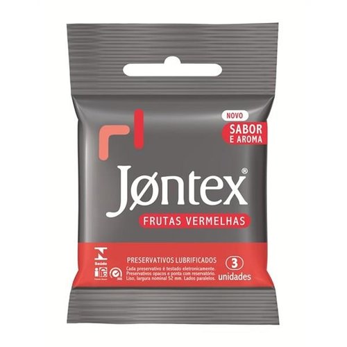 Preservativo Jontex Frutas Vermelhas 3 unidades