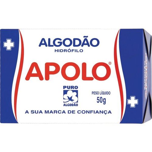 Algodão em Quadrado Apolo Hidrófilo 50g