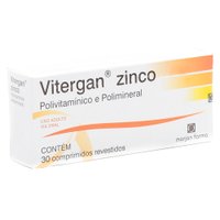 Vitergan Zinco 30 comprimidos revestidos