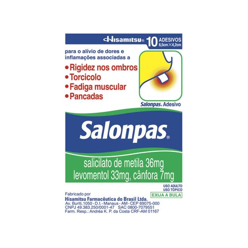 Salonpas Emplastro Pequeno 10 unidades