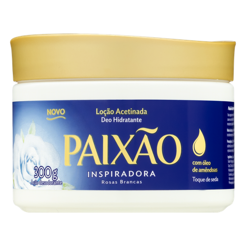 Loção Corporal Deo-Hidratante Acetinada Inspiradora Paixão Pote 300g