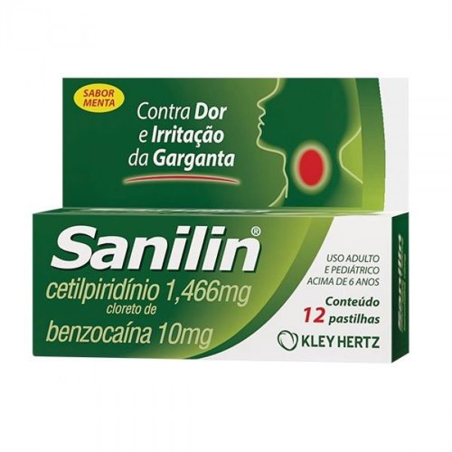 Sanilin Menta 12 pastilhas