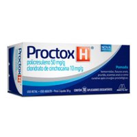 Proctox H Pomada 50mg/g + 10mg/g 30g + 10 aplicadores Descartáveis