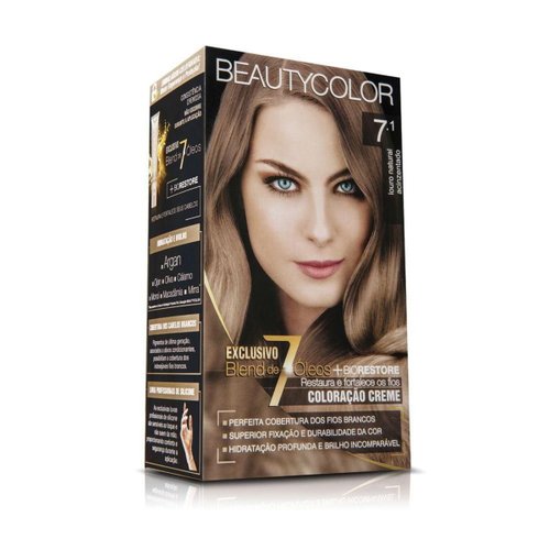 Coloração BeautyColor Louro Natural Acinzentado 7.1