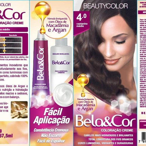 Coloração Creme Beautycolor Bela&Cor 4.0 Castanho Médio 1 unidade