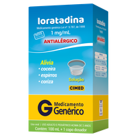 Loratadina Genérico Cimed 1mg/mL 100mL