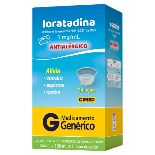 Loratadina Xarope Genérico Cimed 1mg/ml 100ml