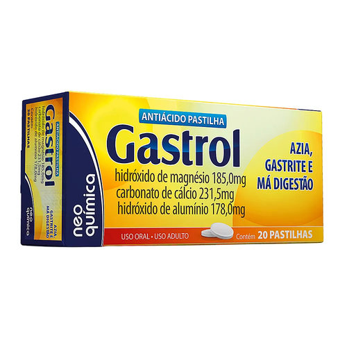 Gastrol Antiácido Mastigáveis 20 comprimidos