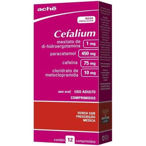 Cefalium - 1mg + 450mg + 75mg + 10mg 12 comprimidos