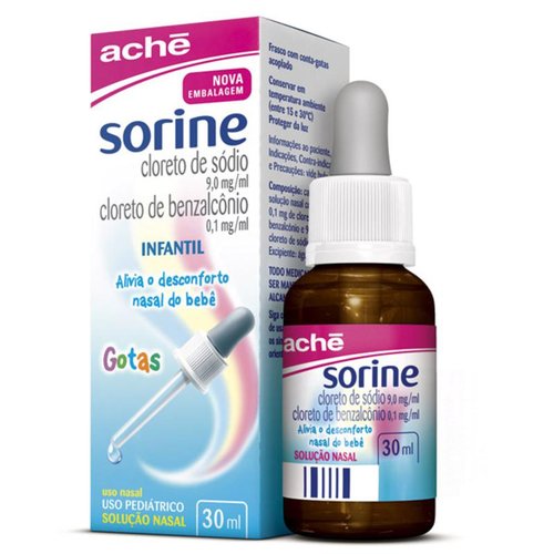 Sorine Infantil Gotas 9mg/ml + 0,1mg/ml 30ml