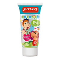 Gel Dental Cocoricó Bitufo Sem Flúor Morango 90g