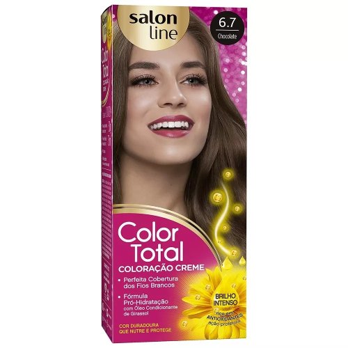 Coloração Creme Salon Line Color Total 6.7 Chocolate 1 unidade