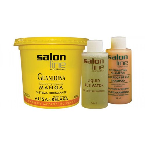 Kit Salon Line Alisante Guanidina Manga Super 215g