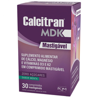 Suplemento Vitamínico Calcitran Mdk Sabor Menta 30 comprimidos