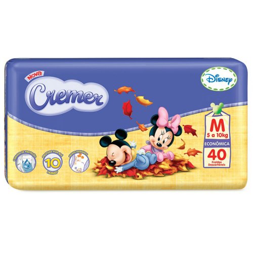 Fralda Cremer Disney Baby Economica M 40 unidades