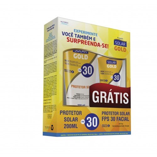 Kit Protetor Solar Gold Corporal e Facial FPS 30 | 200ml + 50ml