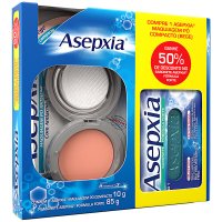 Kit Asepxia Pó Compacto Antiacne Bege 10g + Ganhe 50% de Desconto Sabonete em Barra Fórmula Forte 85g