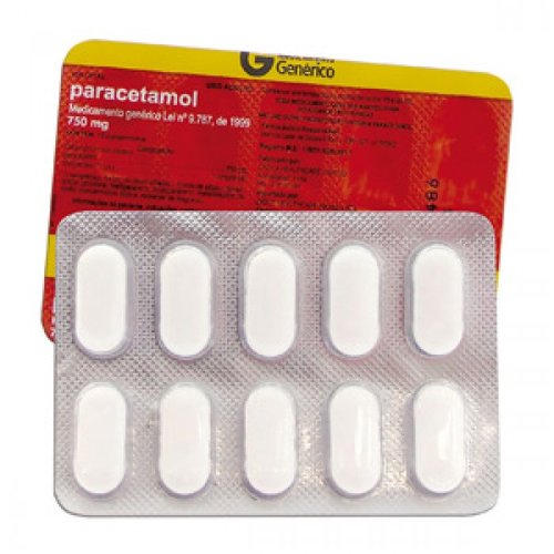 Paracetamol Genérico Zydus Nikkho 750mg 10 comprimidos