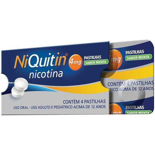 Niquitin Pastilha Menta 4mg 4 unidades