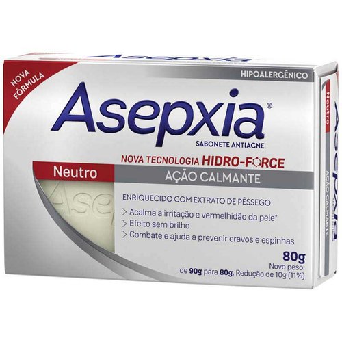 Asepxia Sabonete Barra Neutro 80g