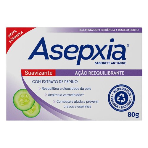 Asepxia Sabonete Barra Suavizante 80g