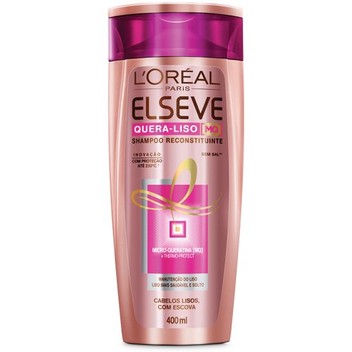 Shampoo Elseve Quera-Liso MQ 400ml