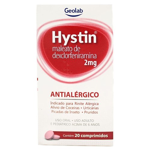 Hystin 2mg 20 comprimidos revestidos