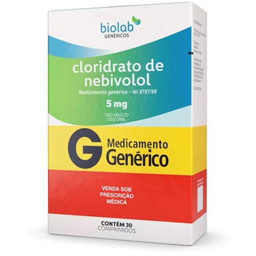 Cloridrato de Nebivolol Genérico Biolab 5mg 30 comprimidos