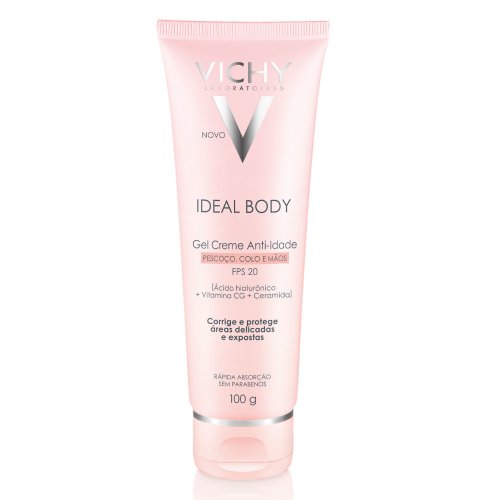 Gel Creme Anti-Idade Ideal Body Vichy Pescoço, Colo e Mãos FPS 20 100g