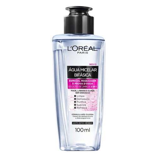 Água Micelar Bifásica L'Oréal Paris Solução De Limpeza 5 Em 1 100ml Solução De Limpeza 5 Em 1 100ml