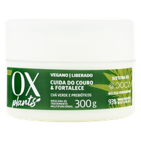 Máscara de Tratamento Multifuncional OX Plants Cuida do Couro & Fortalece Pote 300g