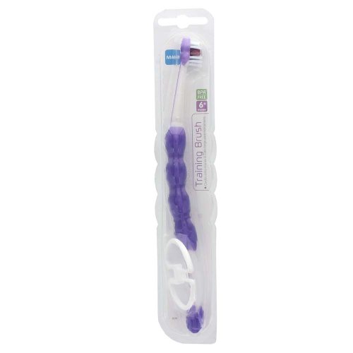 Escova Dental Infantil MAM Training Brush Menina Lilás 6+ 1 unidade